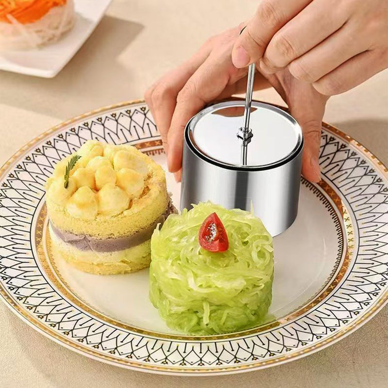 Kofebe Set of 3 - Round Stainless Steel Cake Rings, Mousse Cake Ring Mold with Press Set - Image 2