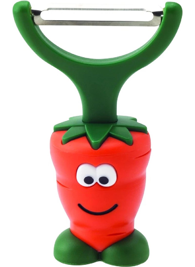 joie - Joie Veggie Dude Peeler – Fun & Ergonomic Vegetable Peeler with Stainless Steel Blade, Easy Grip Handle for Carrots, Potatoes & More - Image 1