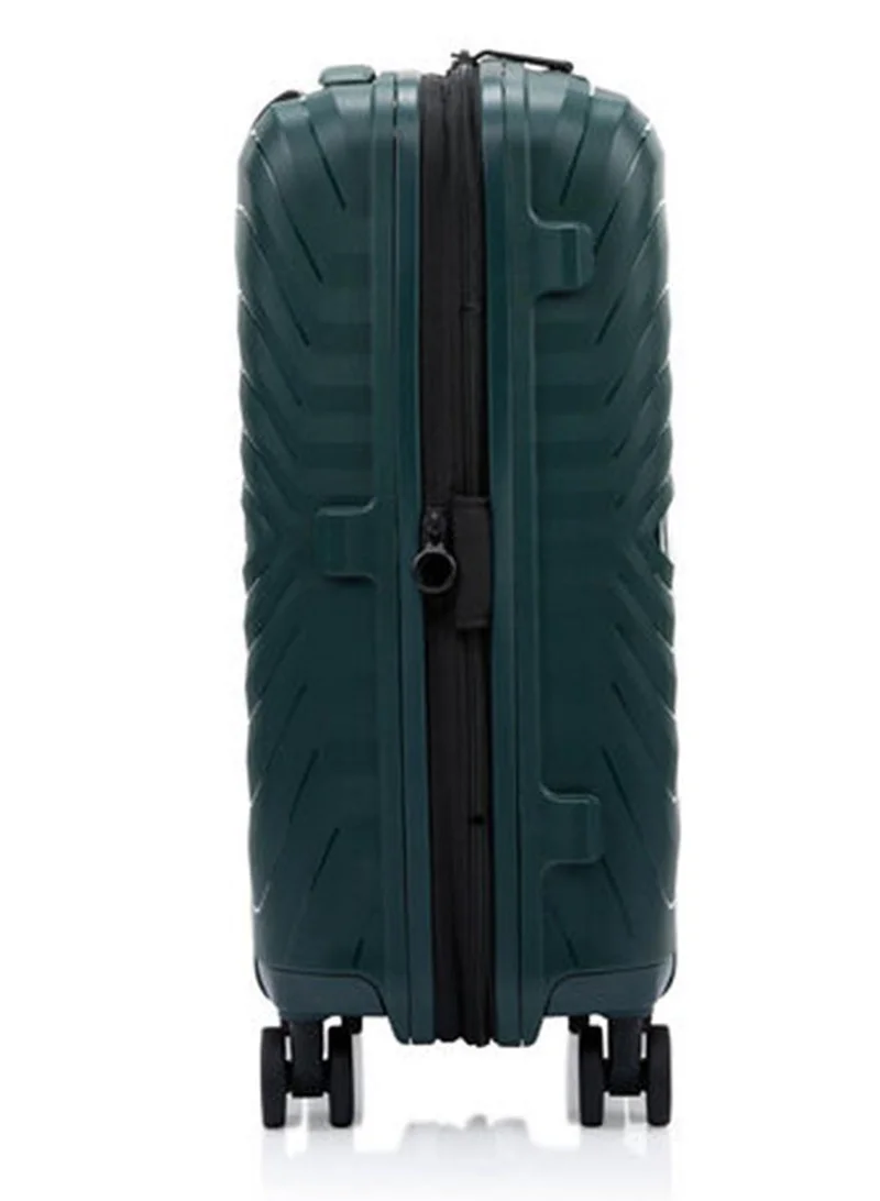 Samsonite 55 octolite neo suitcase cabin size 55 cm / 20 inch, 4 spinner wheels, polypropylene, green|tsa combination lock|expandable|anti-theft secuirty zipper|inner mesh pocket - 3 years international warranty  | Best Price UAE