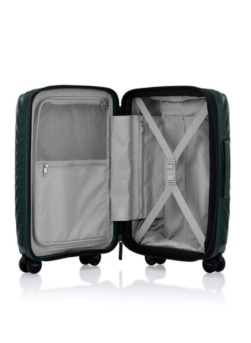 Samsonite 55 octolite neo suitcase cabin size 55 cm / 20 inch, 4 spinner wheels, polypropylene, green|tsa combination lock|expandable|anti-theft secuirty zipper|inner mesh pocket - 3 years international warranty  | Best Price UAE
