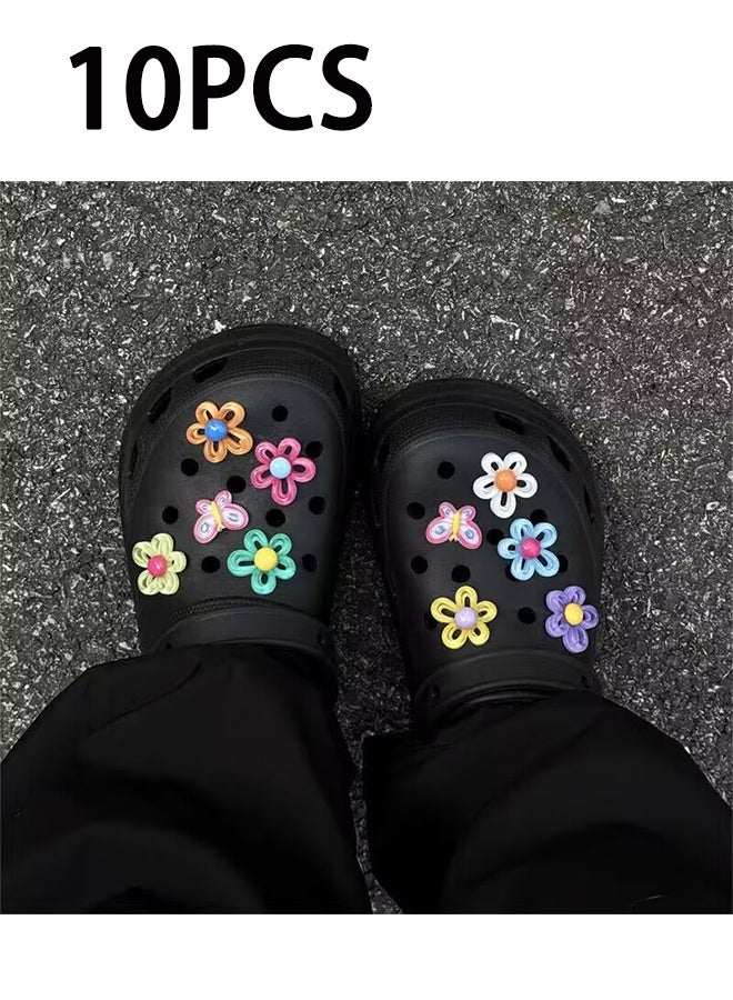 10 قطع من زينة الأحذية، متينة، لطيفة وممتعة، قابلة للتركيب على الأحذية، دبابيس للبنات والأولاد، إكسسوارات للأحذية العصرية (الأحذية غير متضمنة) - Image 1