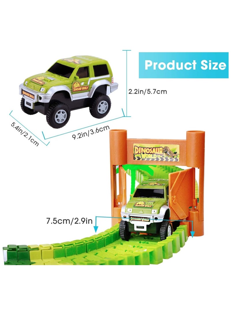 Soofam Dinosaur Race Track World Create A Road Playset - 142 Pieces Tracks, Toy Car for Birthday, - Image 5