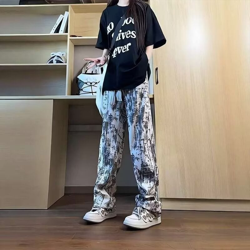 Niche Tie-Dye Pants Men'S And Women'S American-Style Vibe Pants High-Quality Sports Pants For Teenagers - Image 2