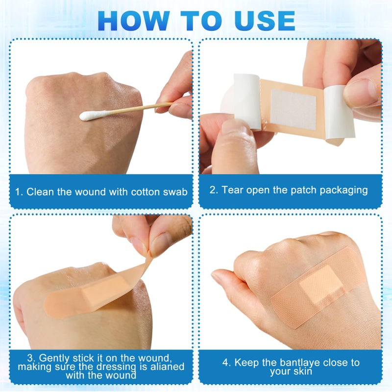 HAPPY CHEERS Bandages Variety Pack - 800 Pcs Assorted Bandages Bulk, Large Adhesive Fingertip Bandage, Waterproof Bandage Breathable for First Aid and Protect Wounds (10 Styles) - Image 3