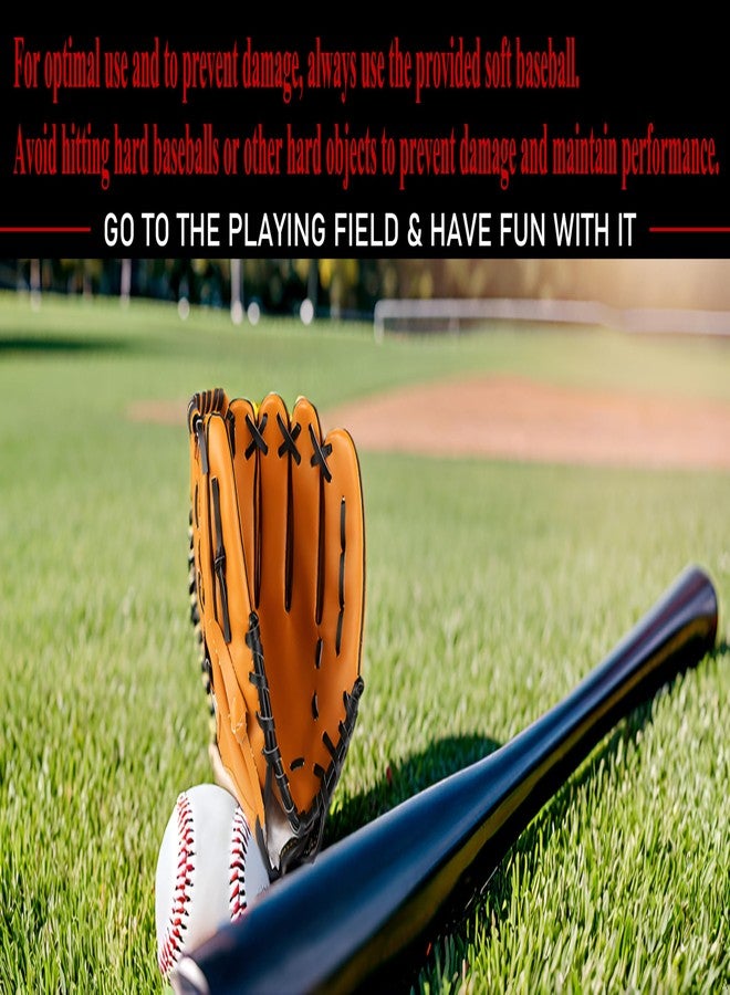 EASY BIG Softball Baseball Bat Set with Glove and Balls - 25 Inch/63cm Aluminum Bat for Pickup Games and Batting Practice - Image 4