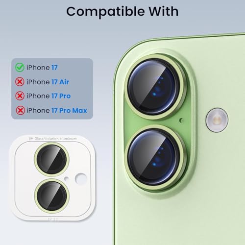 Lensarmor® Compatible With Sage iPhone 17 Camera Lens Protector – 9H Tempered Glass, Scratch Resistant, Flash-Friendly Premium Lens Cover - Image 2