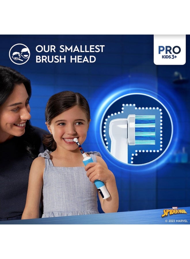 Oral-B Vitality 300 Rechargeable Kids 3+ Years Tooth brush Spiderman D103.413.2K - 2 Cleaning Modes, Pro Timer, Long Lasting Rechargeable Battery – Red - Image 2
