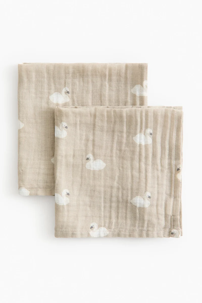 H&M 2-pack muslin blankets