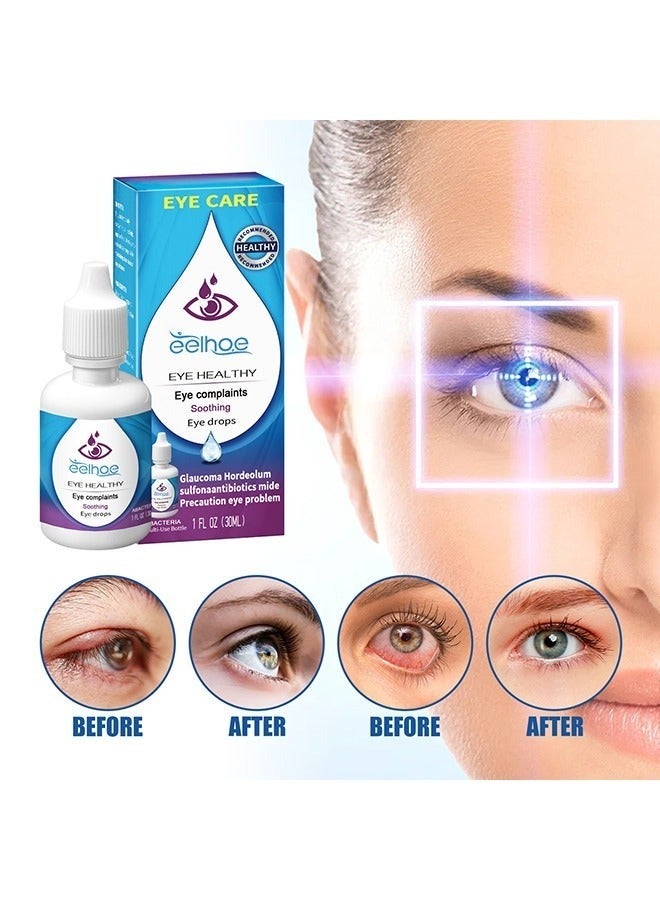 EELHOE Eye Drops for Dry Eyes, Dry Eye Therapy Lubricant Eyedrops, Provides Long Lasting Relief,Relieves Discomfort Dry Eyes,  Astringent Eye Fatigue, Blurred Vision, 30 mL - Image 5