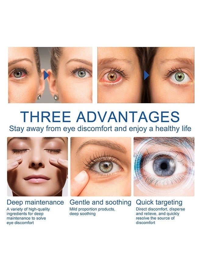 EELHOE Eye Drops for Dry Eyes, Dry Eye Therapy Lubricant Eyedrops, Provides Long Lasting Relief,Relieves Discomfort Dry Eyes,  Astringent Eye Fatigue, Blurred Vision, 30 mL - Image 4