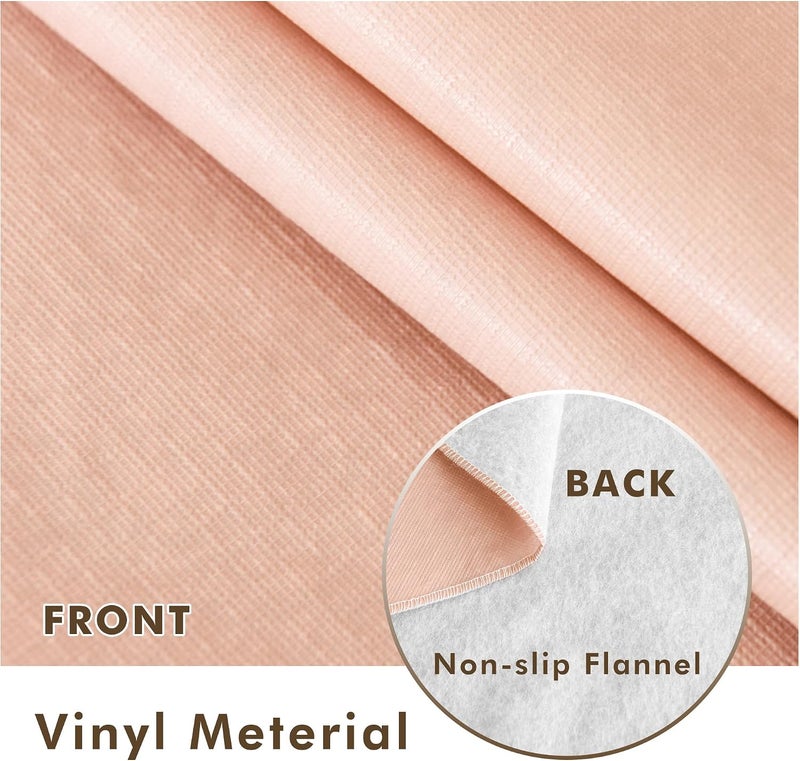 Nasitos 2 Pack Vinyl Tablecloth Rectangle 60x120 Inch-Champagne Table Cover with Flannel Backing, Waterproof Oil-Proof Plastic Tablecloths, Wipeable PVC Table Cloths for Kitchen Dining Indoor Outdoor - Image 3