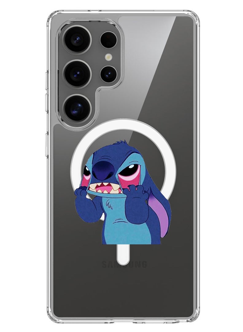 Theodor Magnetic Case for Samsung Galaxy S25 Ultra 6.9-inch Compatible with MagSafe Wireless Charging, Shockproof Phone Bumper Cover Stitch - Image 1