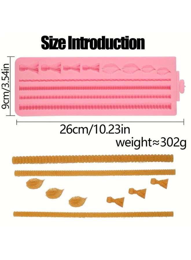 Y234 Hemp Rope Chocolate Fondant Mold Green Leaf Silicone Mold For Baking DIY - Image 3