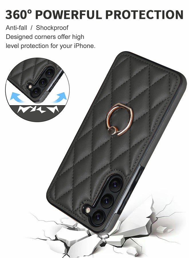 GROIC Compatible with Samsung Galaxy S23 Plus Case,Rhombus Design with Metal Rotation Ring Kickstand Shockproof Protective Phone Cover,Phone Shell for Galaxy S23 Plus 6.6'' - Image 5