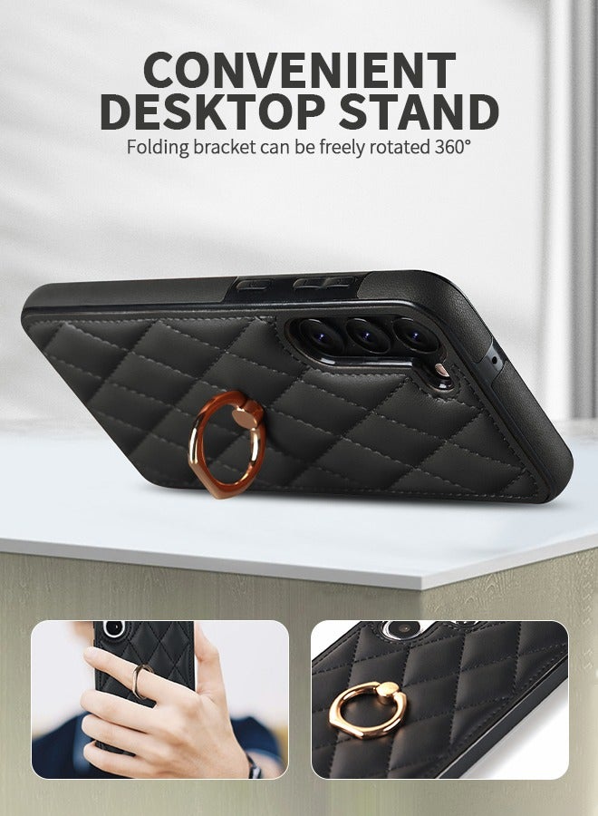 GROIC Compatible with Samsung Galaxy S23 Plus Case,Rhombus Design with Metal Rotation Ring Kickstand Shockproof Protective Phone Cover,Phone Shell for Galaxy S23 Plus 6.6'' - Image 4