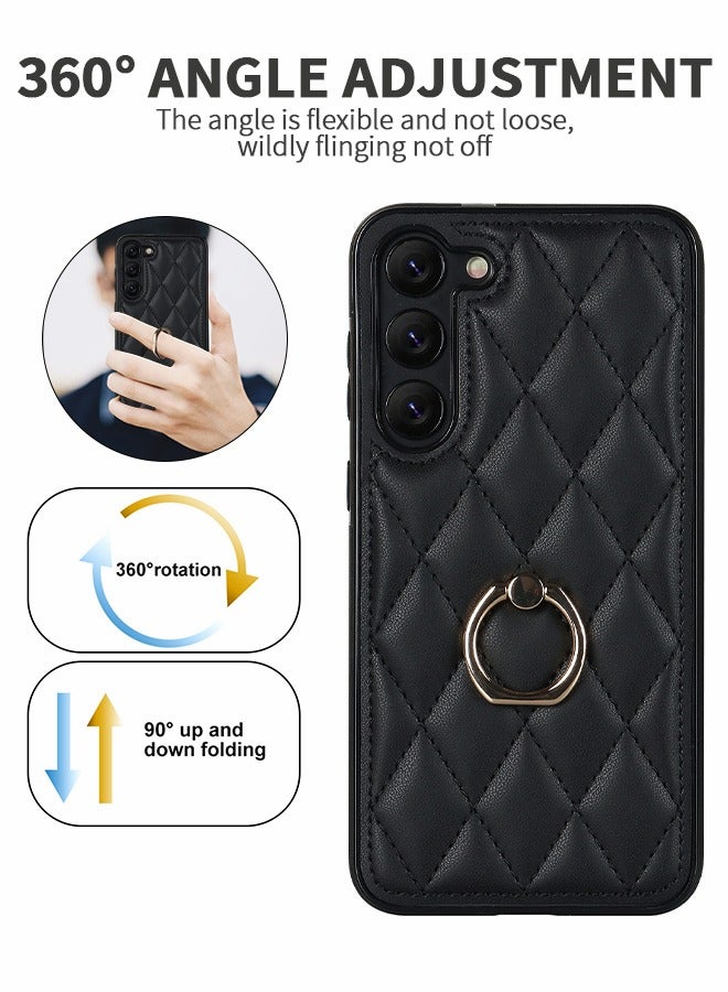 GROIC Compatible with Samsung Galaxy S23 Plus Case,Rhombus Design with Metal Rotation Ring Kickstand Shockproof Protective Phone Cover,Phone Shell for Galaxy S23 Plus 6.6'' - Image 2