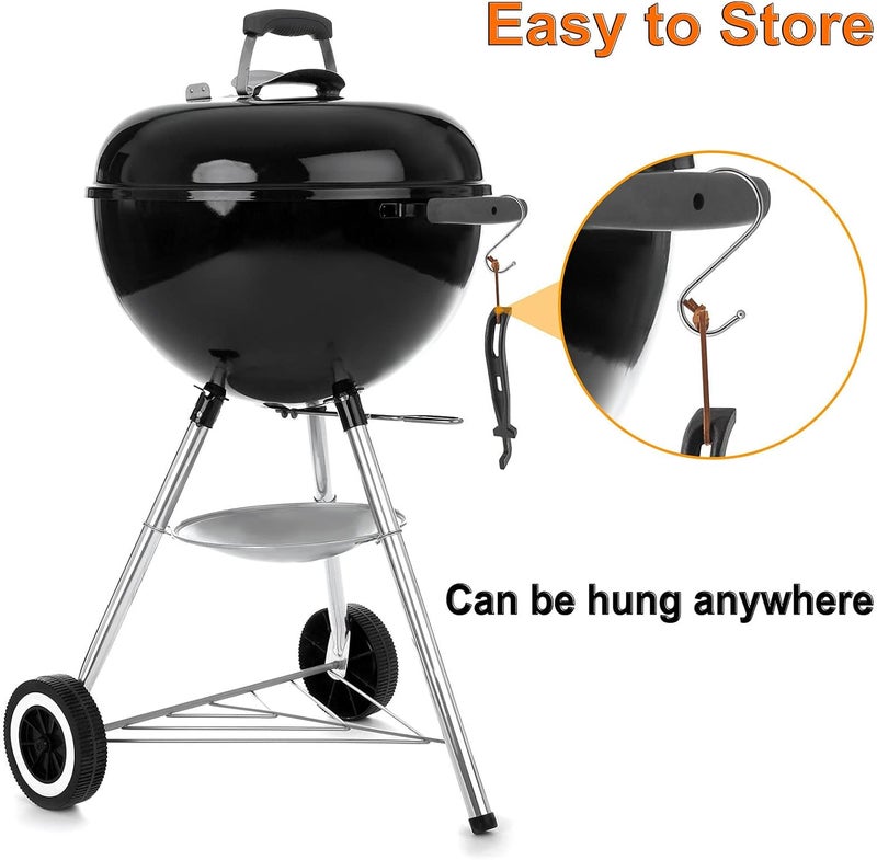 DELSbbq Cast Iron Barbecue Universal Grill Grid Lifter, 8 inch Long hot Surfaces handling Lifter Gripper for Most Charcoal Grills and Gas Grills - Image 5