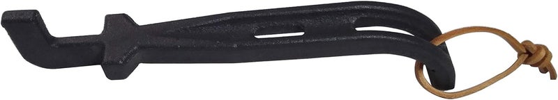 DELSbbq Cast Iron Barbecue Universal Grill Grid Lifter, 8 inch Long hot Surfaces handling Lifter Gripper for Most Charcoal Grills and Gas Grills - Image 1