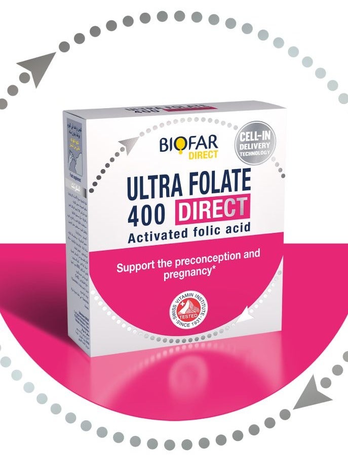 Biofar, Direct, Ultra Folate, for support before and during pregnancy - 14 sachets