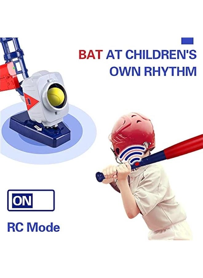 Generic - Kids Pitching Machine Toys, 2 in 1 RC Baseball Tennis Pitcher, Auto Ball Launcher Bat, Boys Outdoor Outside Sports Backyard Game, Birthday Gift 5 6 7 8 10 12 Yr Youth-Unassembled - Image 1
