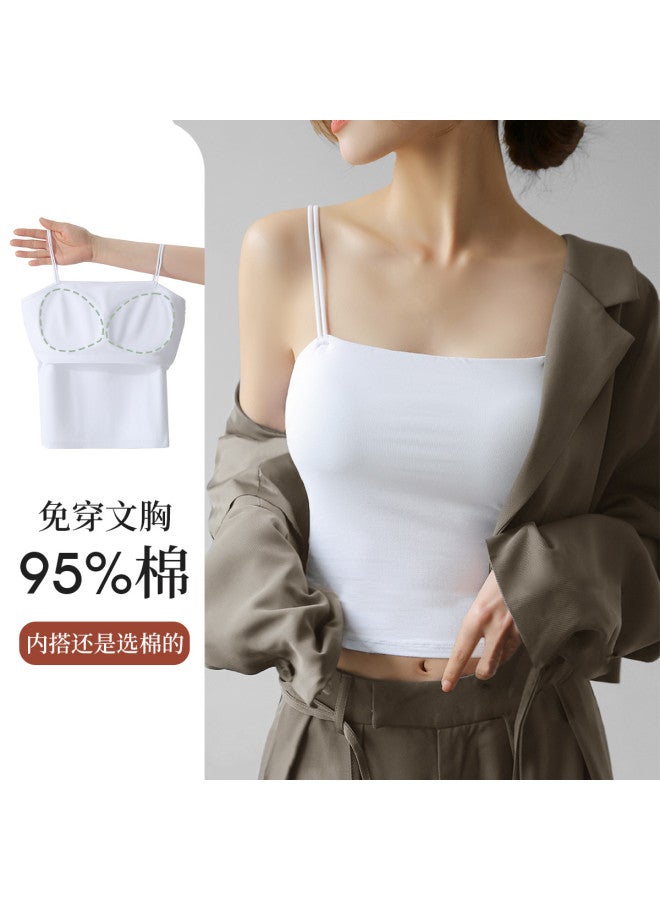 Urban Beauty Built-In Bra Camisole Top, Strapless Bustier With Padding, Versatile Layering Piece For Women Base Layer Can Be Worn Alone - Image 2