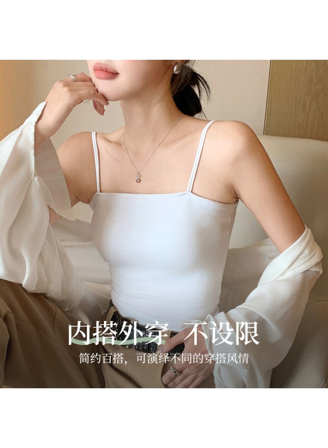 Urban Beauty Built-In Bra Camisole Top, Strapless Bustier With Padding, Versatile Layering Piece For Women Base Layer Can Be Worn Alone - Image 5