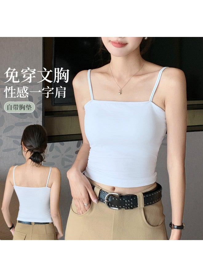 Urban Beauty Built-In Bra Camisole Top, Strapless Bustier With Padding, Versatile Layering Piece For Women Base Layer Can Be Worn Alone - Image 3