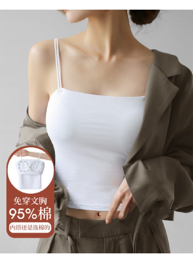 Urban Beauty Built-In Bra Camisole Top, Strapless Bustier With Padding, Versatile Layering Piece For Women Base Layer Can Be Worn Alone - Image 1