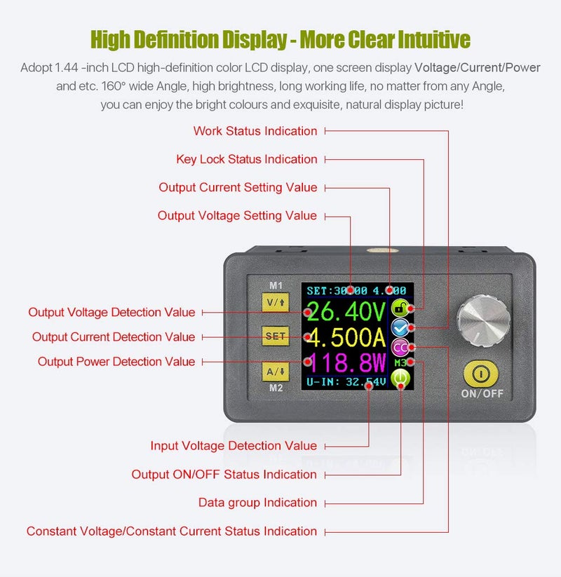 R&D RD DPS3005 6-40V to 0-32V 5A 160W Constant DC DC Voltage Current Step Down Stabilized Power Supply Module Buck Voltage Converter Voltmeter No Communication Version (DPS3005) - Image 4
