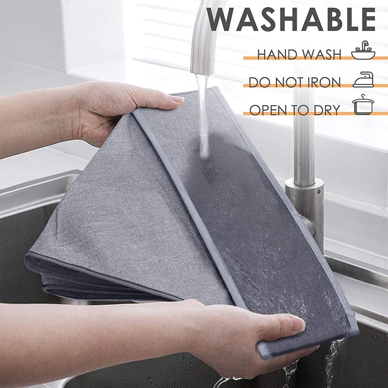 SEYROLIN 24 Cell Collapsible Drawer Divider Collapsible Closet Cabinet Organizer Wardrobe Organization Storage Box for Storing Socks Lingerie Underwear Ties Grey - Image 4