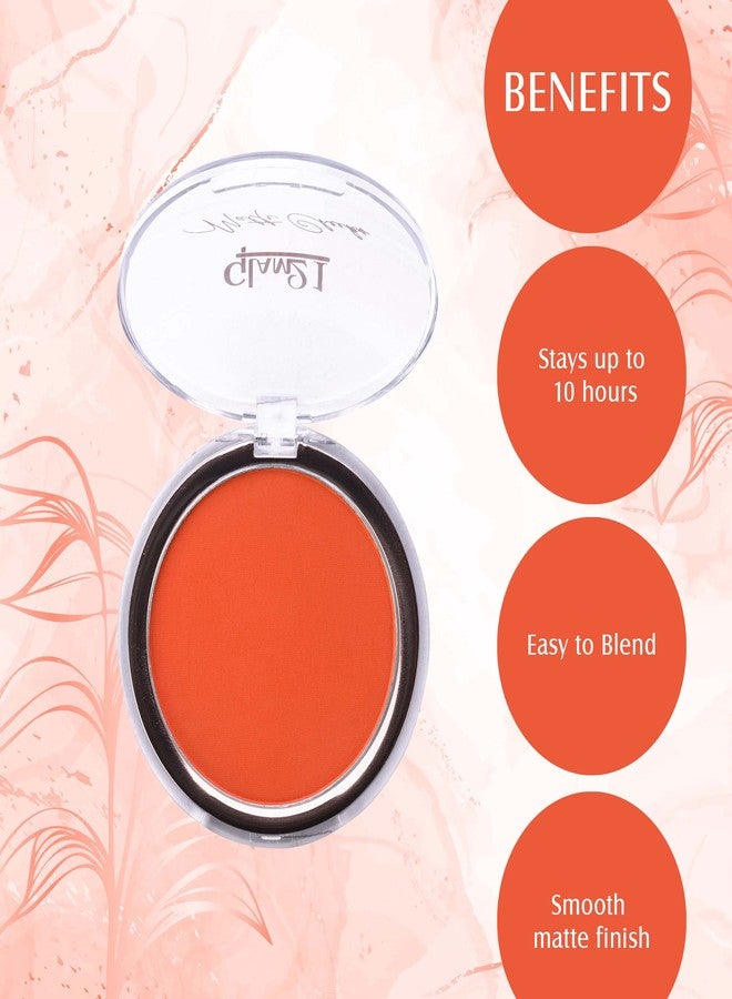Glam 21 Glam21 Matte Cheek Blush | Perfect Pop of Color | Seamless Texture & Perfect Coverage Richly | Pigmented | Ultra Matte | Blendable | Suits all skin tones| 8.7gm | Shade-01 - Image 3