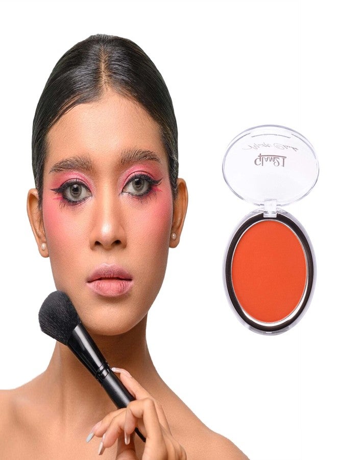 Glam 21 Glam21 Matte Cheek Blush | Perfect Pop of Color | Seamless Texture & Perfect Coverage Richly | Pigmented | Ultra Matte | Blendable | Suits all skin tones| 8.7gm | Shade-01 - Image 4
