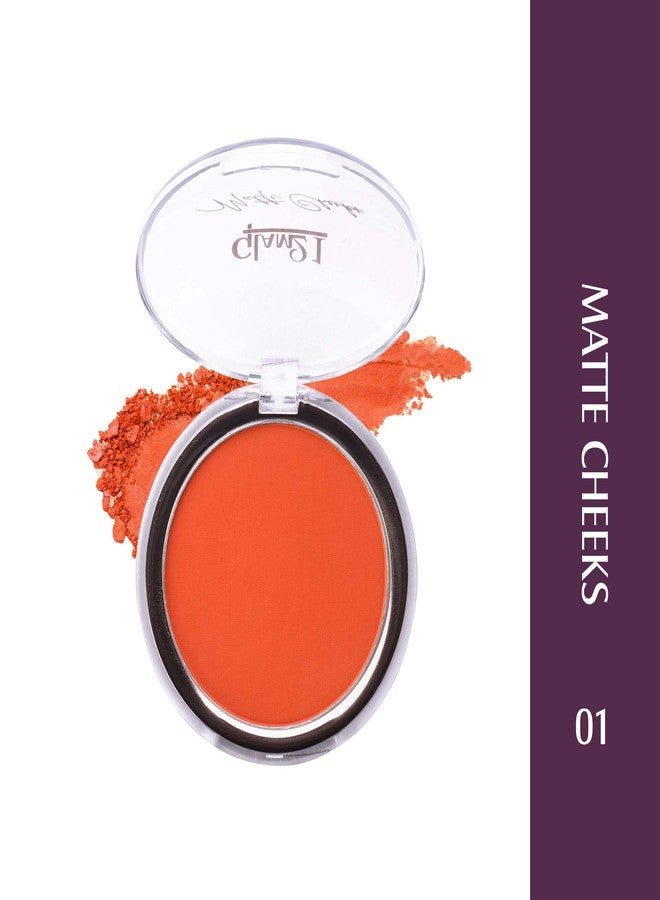 Glam 21 Glam21 Matte Cheek Blush | Perfect Pop of Color | Seamless Texture & Perfect Coverage Richly | Pigmented | Ultra Matte | Blendable | Suits all skin tones| 8.7gm | Shade-01 - Image 2
