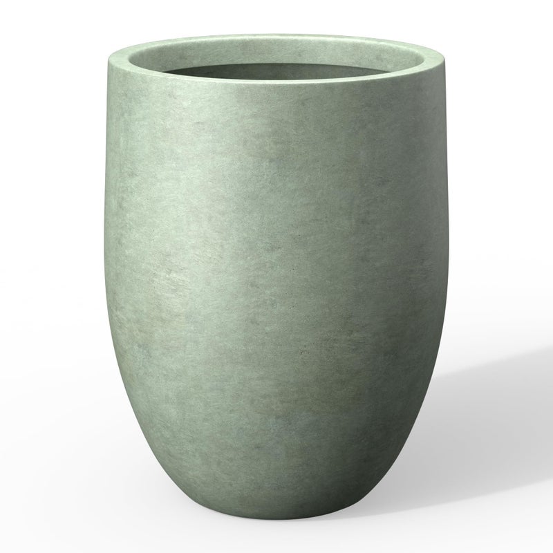 Kante 21.7" H Mint Green Tall Planter, Large Outdoor Indoor Decorative Pot with Drainage Hole and Rubber Plug, Modern Round Style for Home and Garden - Image 1