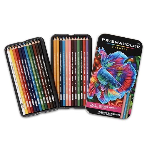 Prismacolor أقلام تلوين بريزماكولور بريميير، ناعمة، مثالية للرسم، والتخطيط، والفن، والتلوين، متنوعة، 24 قطعة - Image 1