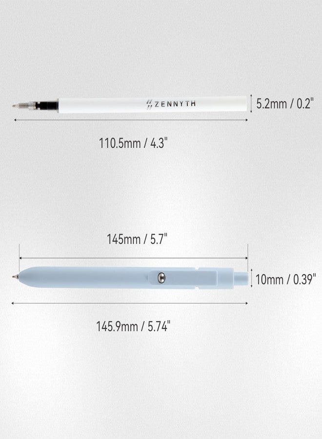MengRan Gel Pens,0.5mm Fine Point,Quick Drying Black Ink Smooth Writing Retractable Pens for School Office Home Supplies Cute Pens for Women&Men (5 Pcs Morandi-Black Ink) - Image 2