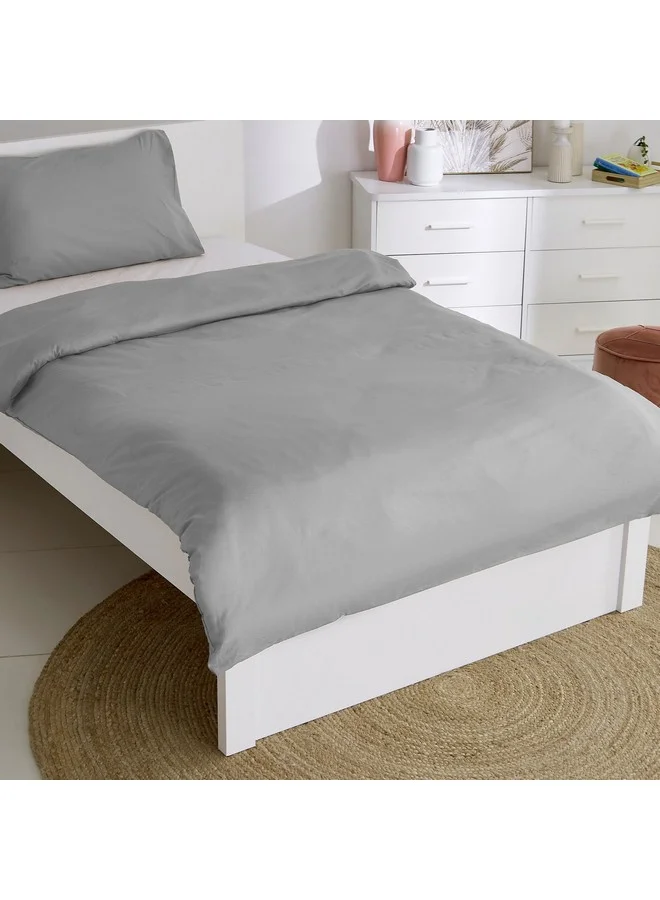 Home Box Ballina 2-Piece Solid Cotton Single Duvet Cover Set 200 x 135 cm