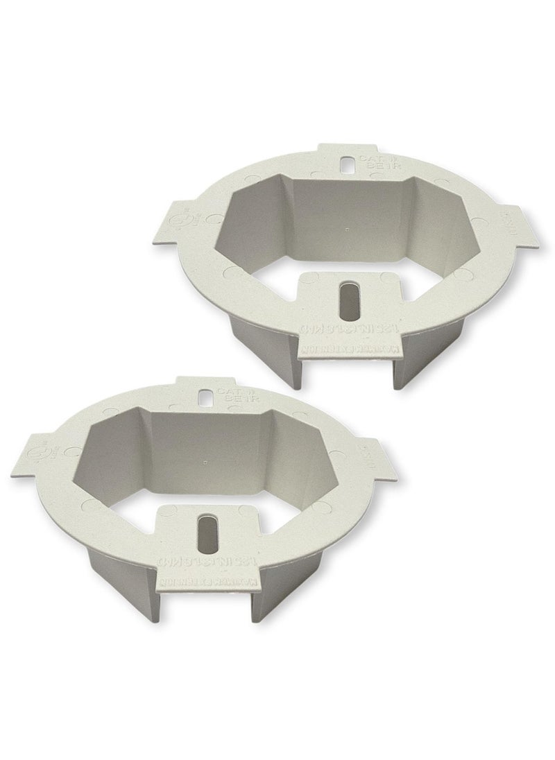 iMBAPrice iMBAPrice IMBABE1R2 UL Listed 1Gang Plastic Electrical Ceiling Box Extender 435Inch x 15Inch for 35 and 4 Round or Octagonal Boxes 2Pack  - Image 1