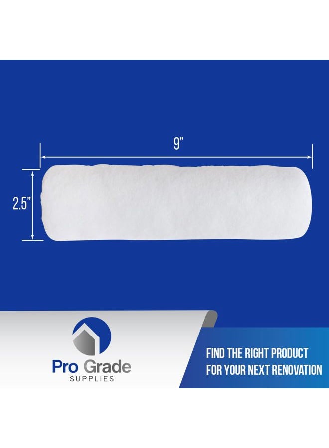 Pro-Grade Paint Roller Covers - 3/8 X 9 Inch White Nylon 5 Pack - Image 2