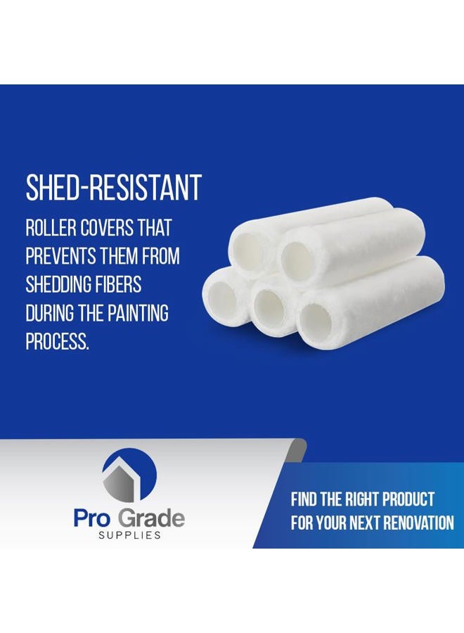 Pro-Grade Paint Roller Covers - 3/8 X 9 Inch White Nylon 5 Pack - Image 5