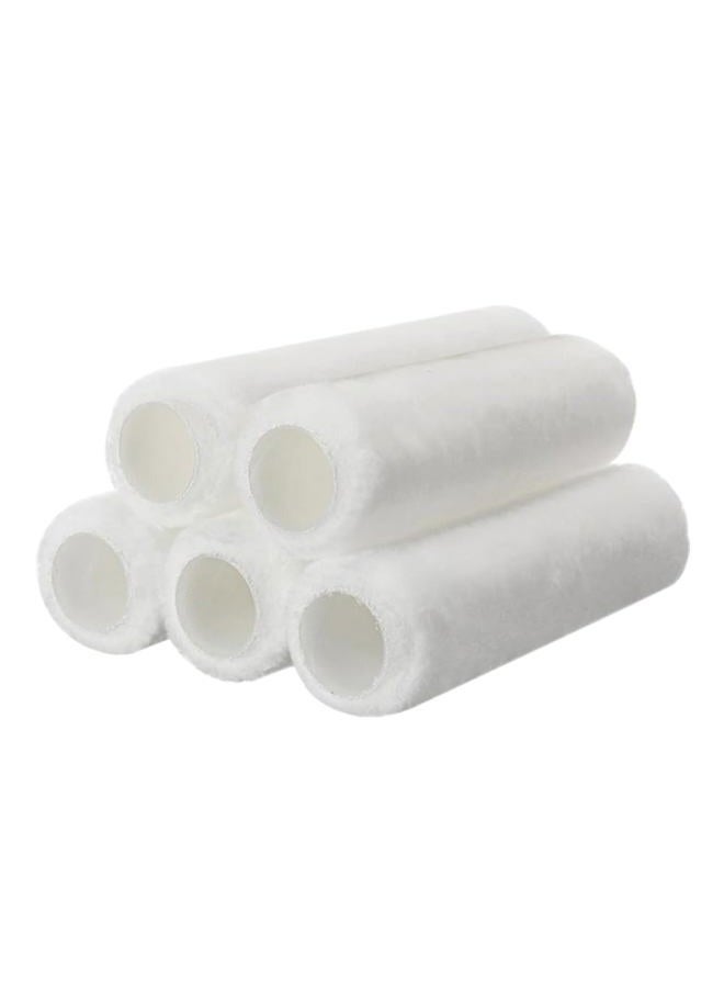 Pro-Grade Paint Roller Covers - 3/8 X 9 Inch White Nylon 5 Pack - Image 1