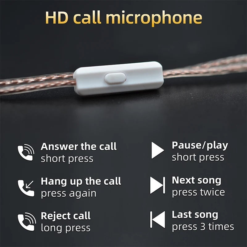 كي زد كابل وموصل High Purity Headphone Cable Oxygen-free Copper Flat Cable Silver Plated Cable For KZ QKZ TRN IEM Earphones Castor Pro EDX Pro X, C pin NO MIC - Image 5