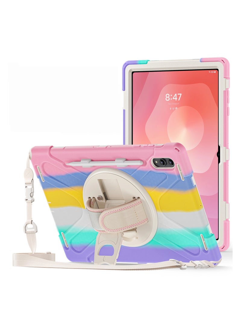 Compatible with Samsung Tab S11 Ultra 14.6-inch Tablet Case Pen Slot Silicone Rotating Stand Shockproof Case Scratch-Resistant and Durable - Image 1
