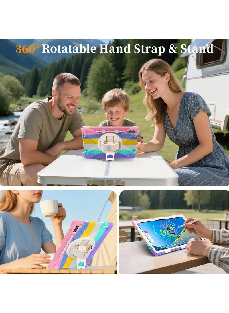 Compatible with Samsung Tab S11 Ultra 14.6-inch Tablet Case Pen Slot Silicone Rotating Stand Shockproof Case Scratch-Resistant and Durable - Image 3
