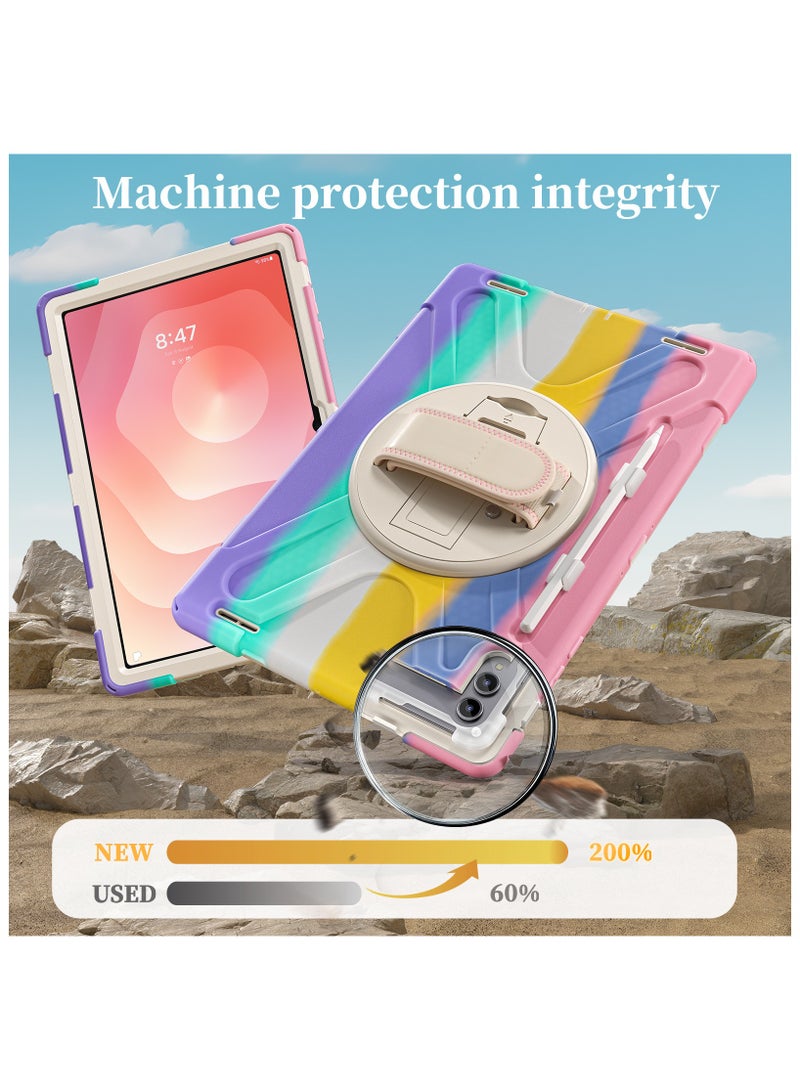 Compatible with Samsung Tab S11 Ultra 14.6-inch Tablet Case Pen Slot Silicone Rotating Stand Shockproof Case Scratch-Resistant and Durable - Image 4