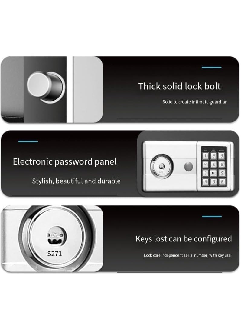 TAPIT Safe Box Home Fireproof Waterproof Large Anti-theft Fireproof Safe Box with Programmable Keypad Spare Keys Removable Shelf Digital Security Safesfor Home Money Valuables Documents 60x31x38cm - Image 3