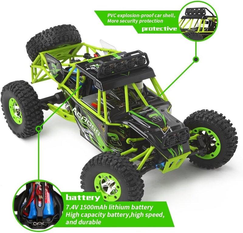 WLtoys RC Cars 112 Scale 24G 4WD High Speed Electric All Terrain OffRoad Rock Crawler Climbing Buggy RTR for Kids and Adults - Image 4