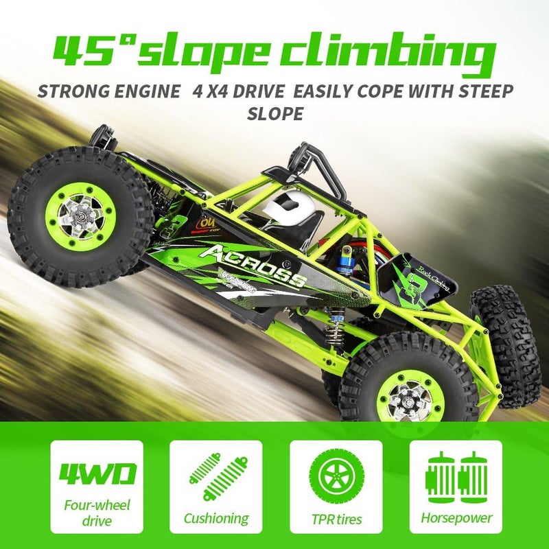 WLtoys RC Cars 112 Scale 24G 4WD High Speed Electric All Terrain OffRoad Rock Crawler Climbing Buggy RTR for Kids and Adults - Image 2