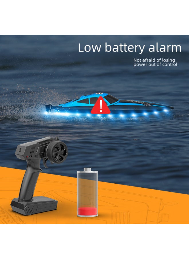 2.4g Remote Control Boat Light Led High Speed Racing Boat Electric Water Toy Competition Durable Abs Material-Color:Red  - Image 4