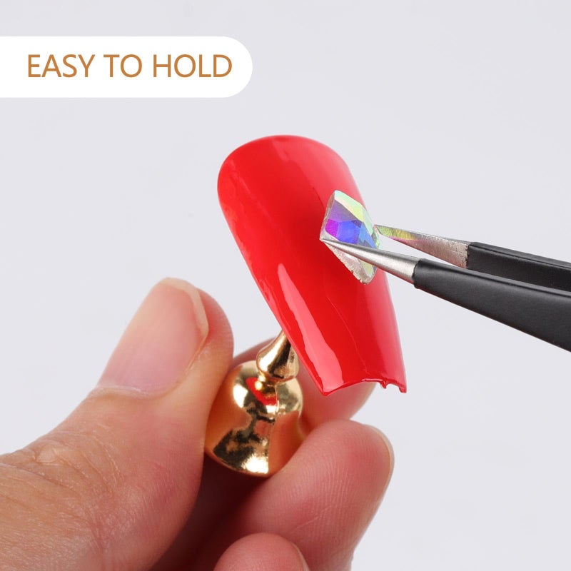Tbestmax 2 Sets Nail Holder Stand for Press on Nails Display Wooden Wave Shape Nails Holder - Image 3